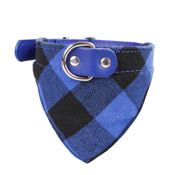 Pet Checkered Saliva Towel Scarf